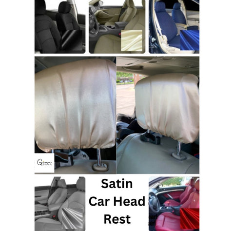 Satin Car Head Rest Cover