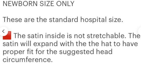 Satin Lined Newborn Bonnet Hats | Boys | Girls