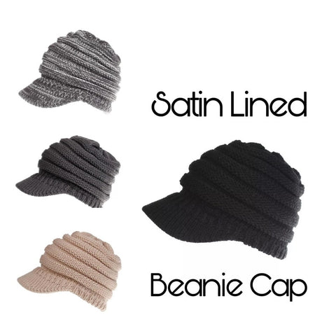 Ponytail Satin Lined Beanies | Satin Lined Baseball Cap | Satin Lined Winter Hat | Kid Beanies |Baby Beanie | Satin Lined Ponytail Beanie