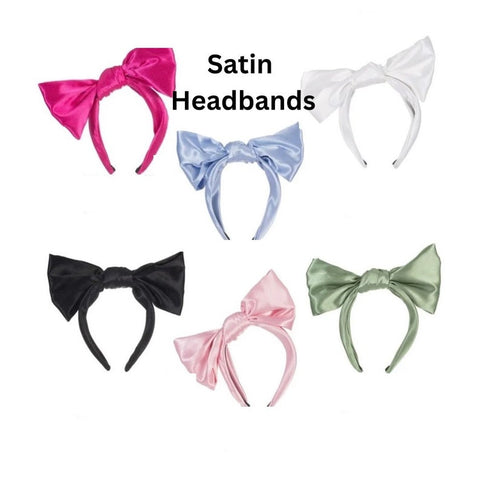 Satin Headbands | bow Headband | Satin Head Wrap | Satin Turban Style | Fashion headbands | Women’s headbands | hair styling accessories