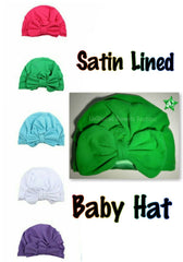 Satin Baby Bow Bonnet 0-3 Months - LinSharae Bonnets Boutique