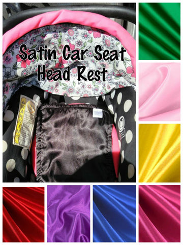 Satin Car Seat Head Rest | Satin Head Rest | Satin Baby Car Seat Satin Hair Protector | Satin Baby Head Rest | Satin Baby Head Rest for Car - LinSharae Bonnets Boutique