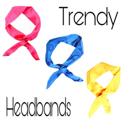 Wire Bunny Ear Headband | Satin Headbands | Silk Headbands | Satin ties | Satin Head Wrap | Satin Turban Style | Solid Bandana Headbands for Women Elastic Hair Scarf Headbands Satin Head Kerchief Triangle Hairbands with Clips