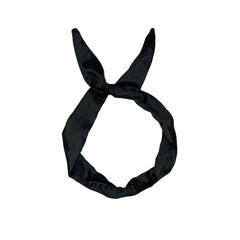 Wire Bunny Ear Headband | Satin Headbands | Silk Headbands | Satin ties | Satin Head Wrap | Satin Turban Style | Solid Bandana Headbands for Women Elastic Hair Scarf Headbands Satin Head Kerchief Triangle Hairbands with Clips