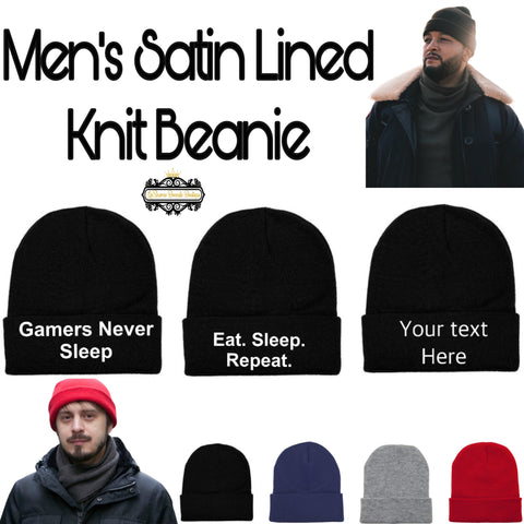 Men Satin Lined Caps | Mens Bonnets | Mens Satin Bonnets | Mens Satin Lined Caps | Satin Lined Caps | Satin Lined Beanies | Mens Beanie