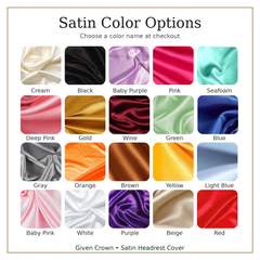 Office Satin Car Head Rest Cover