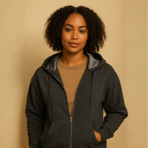 Zipper Satin Lined Hoodies | Zip up Hoodies | Satin Lined Hoodies | Winter Coat | Zipper Hoodie | Frizz-free hoodie | Natural hair protection | Satin hood