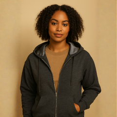 Zipper Satin Lined Hoodies | Zip up Hoodies | Satin Lined Hoodies | Winter Coat | Zipper Hoodie | Frizz-free hoodie | Natural hair protection | Satin hood