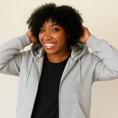 Zipper Satin Lined Hoodies | Zip up Hoodies | Satin Lined Hoodies | Winter Coat | Zipper Hoodie | Frizz-free hoodie | Natural hair protection | Satin hood