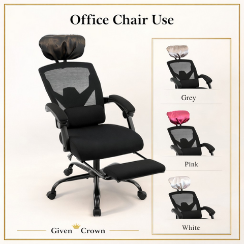 Office Satin Car Head Rest Cover