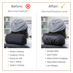 Office Satin Car Head Rest Cover