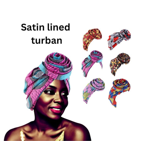 Luxury Adult Satin Turban | Adult Turban | Satin Lined Turban | Turban With Satin | Turban Hat | Stylish Turban | Day Bonnet | Baby Bonnet