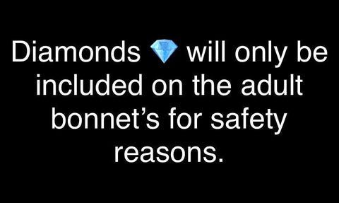 Satin Bonnet Black Diamond | Baby Bonnet | Adult Bonnet - LinSharae Bonnets Boutique