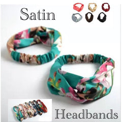 Satin Headbands | Silk Headbands | Satin ties | Satin Head Wrap | Satin Turban Style - LinSharae Bonnets Boutique