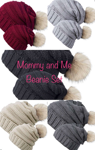 Beanie | Satin Lined Beanies | Unisex | Satin Lined Winter Hat| Mommy and me Beanies - LinSharae Bonnets Boutique