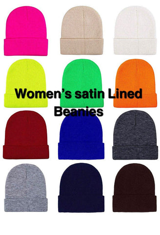 Women’s Satin Lined Caps | Women’s Bonnets | Women’s Satin Bonnets | Women’s Satin Lined Caps | Satin Lined Caps | Satin Lined Beanies | - LinSharae Bonnets Boutique