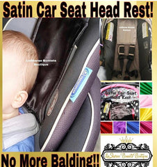 Satin Car Seat Head Rest | Satin Head Rest | Satin Baby Car Seat Satin Hair Protector | Satin Baby Head Rest | Satin Baby Head Rest for Car