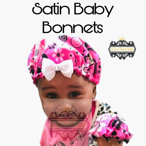 Doll Set | Satin Bonnet | Adult | Satin Baby Bonnet | Satin Bonnet | Baby Bonnet | Satin Bonnets | Silky Satin Baby Bonnet | Customize Bonnet |