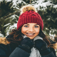 Pom Pom Satin Lined Beanie | Adult Satin Lined Beanies | Toddler Satin Lined Beanies | Satin Lined Winter Hat