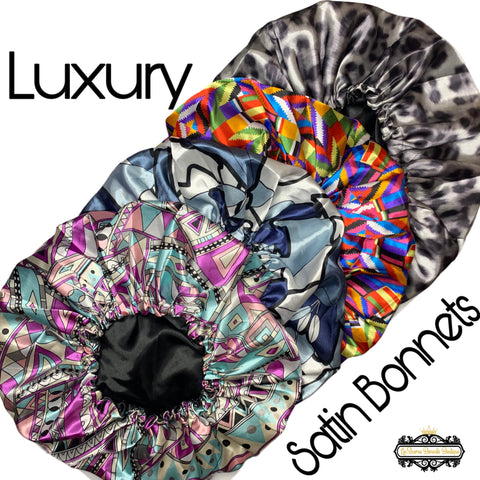 Premium Satin Bonnets | Luxury Satin Bonnets | Adult Satin Bonnets | Satin Bonnets | Silk Satin Bonnets | Elastic Bonnets|