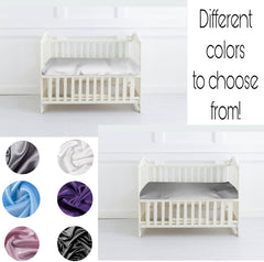 Satin Crib Sheet| Satin Fitted Crib Sheet | Satin Sheet | Fitted Cot Sheet | Crib Sheet | Nursery Bedding | Baby Gift | Silky Satin Sheet